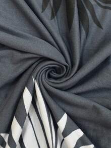 1/2/4/6pcs Stretch Printed Bar Stool Chair Covers, Home/Hotel Use - Featherleaf Gray - View 6