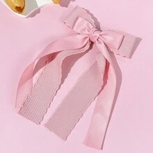 1件装女士优雅双层蝴蝶结发夹，文艺气息浓郁的时尚高端发饰 - 彩色 - 查看 6