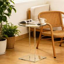 1SET Acrylic Sofa Side Table, Easy Assembly & Detachable, Suitable For Bedroom, Living Room, Kitchen, Hallway - Multicolor - View 3