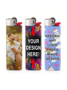 Customized Lighter Sticker With Personal Pattern, Personalized Lighter Pocket Sticker, Lighter Advertising Decoration And Promotional Gift. Can Print Logo And Advertising Slogan. Suitable As A Gift Or Freebie (Lighter Not Included)., Gift For Him - Multicolor - View 9