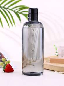 1pc Plastic Graduated Water Bottle, Sports Hiking Cup, Car Cup, Fruit Drink Cup - Multicolor - View 3