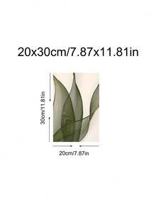 1件 有機綠色線條植物抽象畫，現代綠色極簡藝術，節日禮物，適用於臥室、客廳、廚房，牆面藝術，牆面裝飾，家居裝飾，房間裝飾，帆布牆面藝術，海報，帶框牆面藝術，可選框 - A - 查看 12