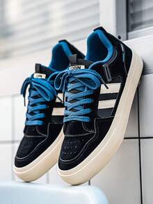 2026 Spring New Arrival Men's Retro American Style Casual Sneakers, Versatile Skateboard Shoes - Blue - View 4