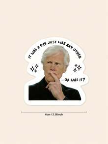"It Was A Day Just Like Any Other" Sticker - Keith Dateline Quote Decal, Funny True Crime Gift For Kindle & Laptop, Sarcastic Mystery Fan Merch - Multicolor - View 2