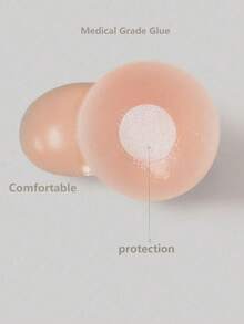 2/8/16 Pairs Reusable Nipple Covers For Women, Silicone Invisible Breast Petals With Travel Case - Pink - View 7