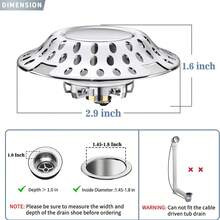 Universal Bathtub Drain Stopper, Brass Bathtub Drain Plug With Bounce Core, Bathtub Filter Drain Cover - A - View 5