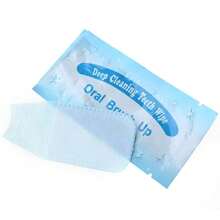 Finger Toothbrush, Disposable Mint Flavored Oral Brush, Cleans Mouth & Freshens Breath (Light Blue, 30/60/90/180 Pcs) - Mint Blue - View 5