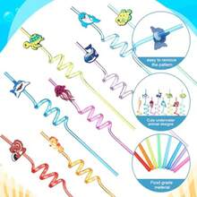 Yungyan - Juego de 16 tazas de regalo con tapas y pajitas para decoraciones de cumpleaños reutilizables de plástico de 16 onzas para fiestas de cumpleaños - Azul - Ver 5