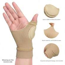 Thumb Compression Gloves, Fingerless Design, With Gel Pads, Provide Joint Support, Breathable Wrist Brace - Multicolor - View 8
