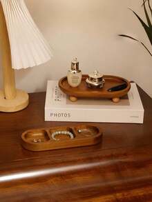 This 1pc Multi-Functional Wooden Jewelry Box Can Be Used As A Storage Box, As Well As A Watch And Jewelry Organizer. Its Compact Design Saves Space And Is Also Suitable For Storing Cosmetics. It Is An Excellent Home Decor Piece, Perfect For Placing In The Bedroom Or Living Room, And Also A Great Holiday Gift, Especially For Mother's Day. - Multicolor - View 1
