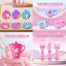 EDUVANKU Princess Tea Set Pretend Play Toys For Little Girls, Fun Imaginative Role Play Toy Birthday Gift - Multicolor - View 6