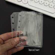 2个/5个 M5 PVC 收纳袋，5孔透明收纳盒，活页夹配件 - 套裝 - 查看 10