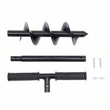 24-Inch Durable Manual Spiral Soil Loosener With Black Oxide Finish, Round Handle For Easy Grip - Perfect For Farm & Yard - Black - View 8