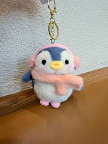 Cute Plush Earphone Case, Scarf Penguin Pattern Pods Pro3 Earphone Anti-Drop Protective Case, Compatible With Pods Pro 2/Pods 3/Pods 2/Pods 4, Can Be Hung On Bags - Multicolor - View 20