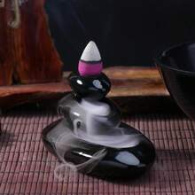 Small Censer Incense Holder Incense Burner For Home Office Teahouse Creative Decor Ceramic Incense Stand Lotus - Default - View 3