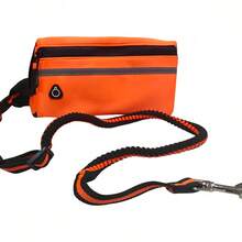 1条带拉链腰包的免手持狗绳，双层加厚手柄和耐用弹力绳，适合遛狗、慢跑和训练宠物[新版本] - 彩色 - 查看 10