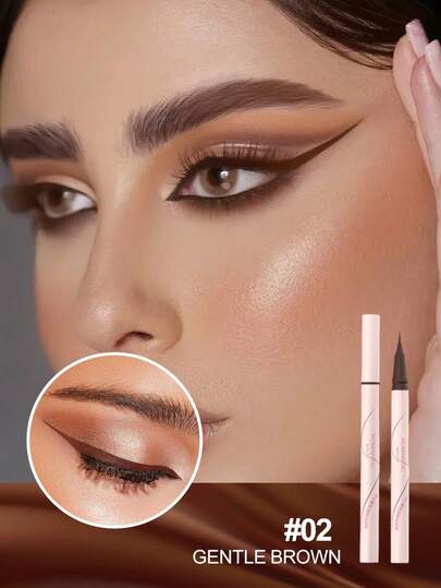 Lápiz delineador de ojos impermeable Romantic Makeup RMT: de larga duración y resistente a manchas, de aplicación suave, con punta súper fina, fácil de crear un delineado de ojos preciso para el maquillaje diario y el maquillaje de ojos delicado - Lápiz delineador de ojos líquido. Adecuado como regalo para la madre, esposa, novia o hermana.