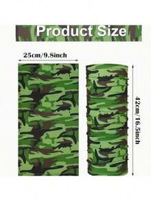 男士保暖围脖，骑行面罩，防风，弹力柔软面料，迷彩图案，适合滑雪、跑步、瑜伽、骑行、摩托车骑行等户外活动 - 彩色 - 查看 2