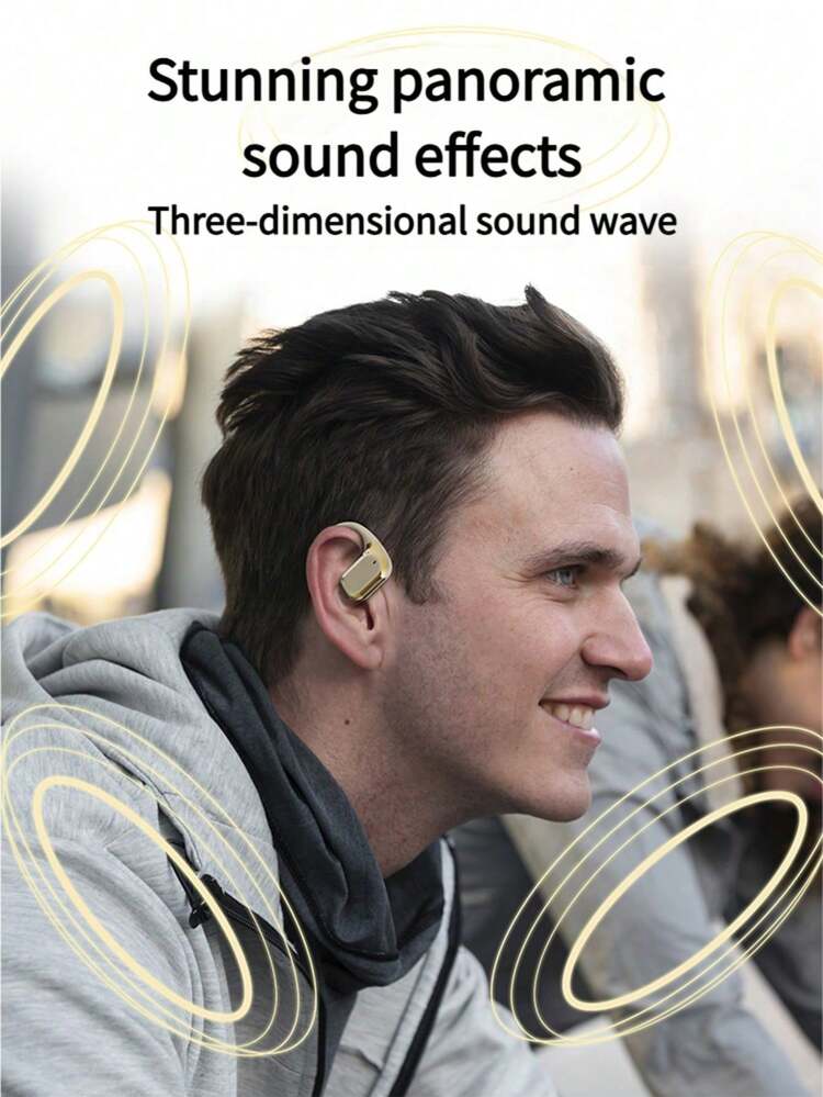 Wireless Earphones, Wireless Hanging Earphones, LED Display Function, Long Battery Life. Digital Display Wireless Ear Hook Is A Great Gift Choice. - View 4