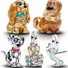 1 件装时尚狗狗吊坠，镀银，适合搭配手链项链，DIY 节日礼物 - 彩色 - 查看 1