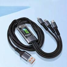 BinBoom Multi Charging Cable, Multi Charger Cable, Adapter 3 In 1 Multi Charging Cord, Multi USB Cable, Fast Charging Cable With IP/Micro USB/Type C Ports For Cell Phones/IP/Galaxy/PS/More - Black - View 11