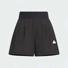 Adidas Pantalones cortos rectos de mujer con cierre de cremallera, de tela ligera, para primavera/verano - Negro - Ver 1