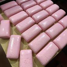 1pc Slow Rebound Soft Sticky Jasmine Scented Pink Mochi Squishy Toy - Unique Stress Relief Gadget - Gift For Friends, Collection, Holidays, Birthdays - Multicolor - View 3