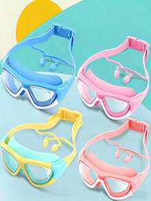 Extra Large Anti-Fog Anti-Water Silicone Swimming Goggles With Ear Plugs, Suitable For Swimming Training And Leisure, Holiday Gift, Beach Essential, Swimming Pool Float - Anti-fog HD - View 9