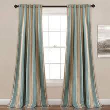 Decor Julia - Par de Paneles de Cortina para Ventana con filtrado de luz 274 cm de Largo x 132 cm de Ancho Color Azul - Azul - Ver 6
