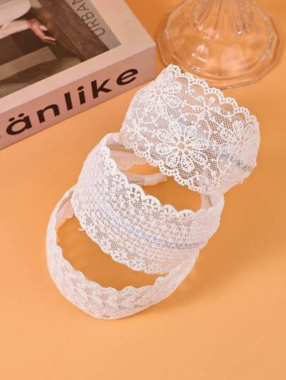 3pcs Lace Style Headbands, Cute Party Headbands, Versatile Daily Wear Hair Accessories