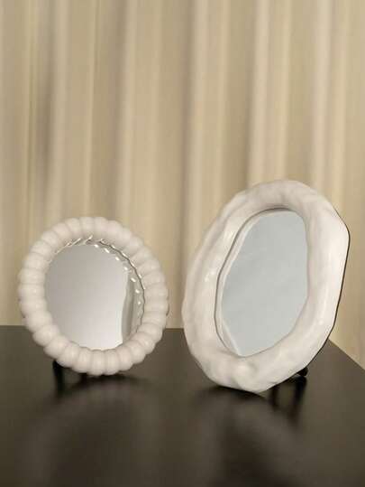 Cabin Kangaroo 1pc Nordic Style Ceramic Decorative Tray, Wrinkle Edge Ins Style Home Decor Tray, Vanity Tray, Home Accessory, Holiday Gift, Birthday Blessing, Party Supplies, Gift For Boyfriend/Girlfriend