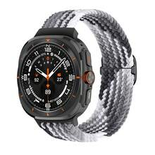 适用于三星 Galaxy Watch Ultra 47mm 的可调节尼龙编织运动表带及配件 - 彩色 - 查看 17