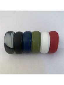 1/2/6pcs/Set Comfortable Silicone Wedding Rings - Flexible, Suitable For Active Lifestyle - Black - View 24