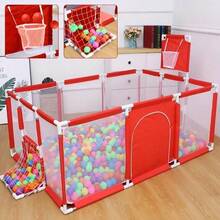 Cercado De Bebé Juego De Niños Gimnasio Plus Ocean Ball Color Rojo - Rojo - Ver 2