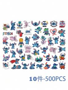 Disney 50/150/250/500张 官方授权 Lilo & Stitch 卡通贴纸 创意自粘贴纸 笔记本电脑 滑板 吉他 保温杯 手机 水杯 防水贴纸 - 查看 9
