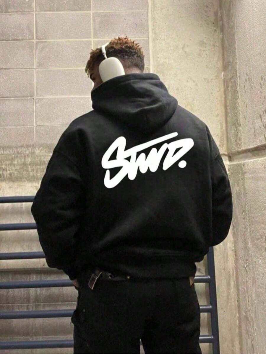 Men's Sweatshirts Black Hoodie Hoodies Autumn And Winter Fitness And Outdoor Leisure Y2K Men's Clothing Anti Social Club Mexico Halloween Christmas Halloween Costume Men - Black - View 1