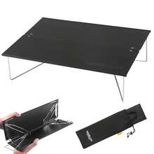 TREKOLOGY Pequeña Mesa de Camping - Mesa de Playa Plegable para Arena Viajes Senderismo - Ligera Compacta Campamento Plegable para Aventuras al Aire Libre - Portátil Duradera Colapsable - como en la foto - Ver 8