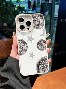 1pc Disco Ball Glitter Stars Phone Case, Suitable For IPhone 17 Pro Max/17 Pro/16 Pro Max/16 Pro/16/15 Pro Max/15 Pro/15/14 Pro Max/14/13 Pro Max/13 Pro/13/12 Pro Max/12 Pro/12/11 Series - Multicolor - View 2
