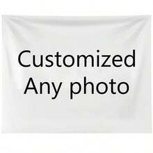 1pc Personalized Photo Tapestry - Vivid Printing, Tailor-Made Designs For Unique Gifts - Celebrate Anniversaries, Birthdays, Party Decorations Weddings & More - Logo Option, Stylish Home Decor, Flag For Room, For Anniversaries, For Valentine's Day, For Birthdays, For Youth's Day, For Weddings, For Christmas, For Housewarming Living Room, Bedroom, Bathroom, Tea Room,Season Picks, Autumn Home Refresh, Scandinavian Cozy Home, Winter Grace,Fall Decor,Warm Ambience,Room Deocr,Home Decor,Bedroom Deccor,Room Deocr For Girls,4th Of July,Mothers Day Gift,Dorm Room Essentials College,Custom Flag,Wedding Decor - 彩色 - 查看 4