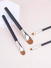4件套化妆刷套装 - 软毛眼影刷 - 单支便携式眼影眉刷 - 眼部化妆工具和化妆刷 - 彩色 - 查看 8