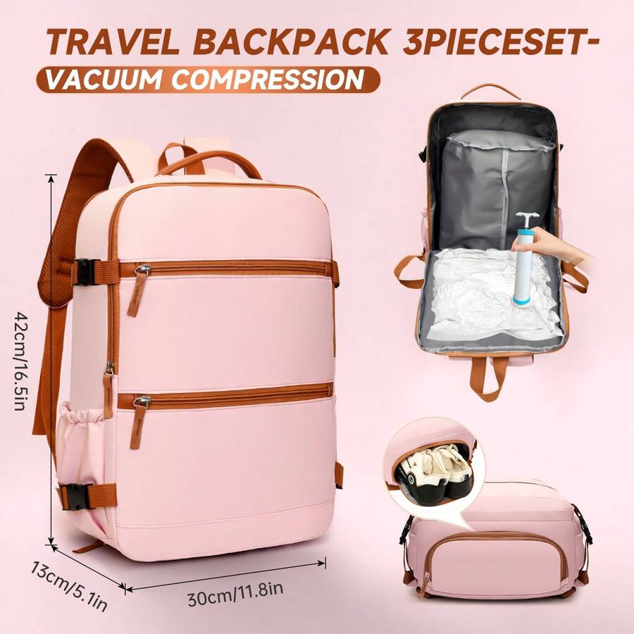 Myco 瑞安航空 40/30/20 厘米（15.75x11.81x7.87 英寸）座椅下随身行李包，多隔层设计，尼龙材质，适合航空旅行、日常休闲和上学，符合航空公司随身行李要求，简约设计，结实耐用的拉链