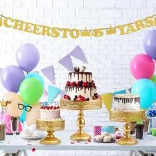 10 Pieces Gold Metal Cake Stand Set, Cupcake Holder Pastry Candy Fruits Serving Plate, Gold Dessert Table Stands And Trays Set For Wedding Birthday Baby Shower Bridal Shower Tea Party - mặc định - Xem 6