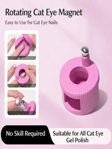 1 Set 2026 Cat Eye Magnetic Nail Art Tool, Featuring Innovative Rotating Design. This Beginner-Friendly Manicure Tool Offers Consistent Magnetism And Excellent Light Reflection For Easy Shimmering Cat Eye Effect. - Multicolor - View 3