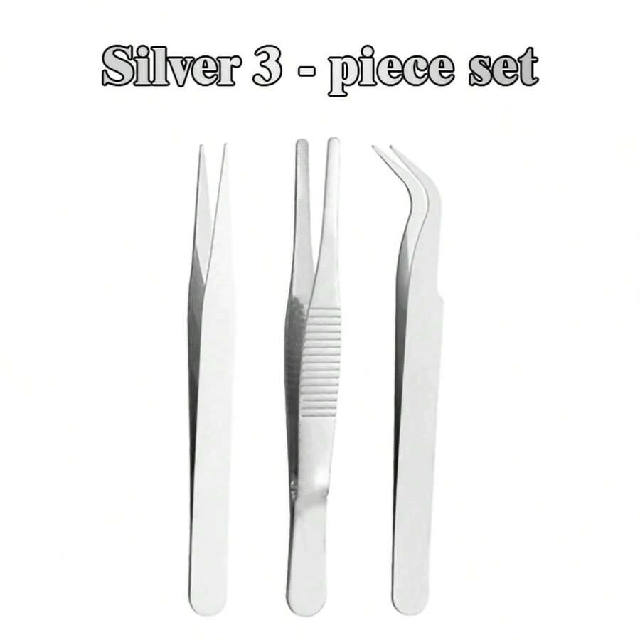 Bộ 6 nhíp chống tĩnh điện chính xác - Dụng cụ bằng thép không gỉ bền bỉ, thích hợp cho sửa chữa điện tử, làm mô hình thủ công, làm đồ trang sức DIY, dụng cụ làm đẹp lông mi. - nhíp - Xem 1