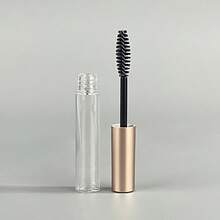 1/5/10pcs Rose Gold Refillable Containers, 5ml Transparent Eyeliner/Mascara Empty Bottles With Funnel, Portable Makeup Refill Jars - Mocha Brown - View 6