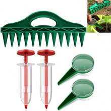 12-Hole Digger Seed Spreader,3 PiecesSowing Seeds Dispenser Set,Mini Seed Dispenser For Small Seeds, Handheld Seed Planter Tool Seed Dibber Multifunctional Spacer Gardening Tools - Default - View 1