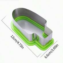 Stainless Steel Watermelon Slicer & Popsicle Mold, Easy Manual Fruit Cutter With Green Handle, No Power Needed, Perfect For Summer Snacks & Parties, Food- Design, Party Snack Prep, Easyclean Material, 1 Pc - Multicolor - View 3