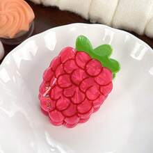 1个可爱甜美仿真水果卡通创意发爪夹，适用于马尾辫 - 彩色 - 查看 10