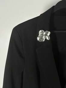 1枚女士优雅简约金属艺术造型时尚婚礼胸针，独特个性情侣魅力配饰 - 彩色 - 查看 20