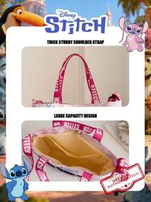 Disney 1 Pc Officially Licensed Lilo & Stitch Print Square Bag, Women's Gradient Handbag,Adjustable Shoulder Strap Crossbody Bag, Lightweight Shoulder Bag – Ideal For Girls, Teens, Fans,Students, Perfect For Daily Commutes, School Runs, Shopping , Fan Meetups - DHF52256-sT - View 12